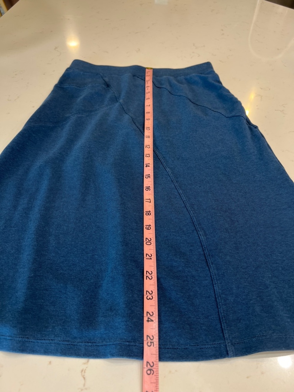 Toad&Co Blue Asymmetrical Seamed Midi Skirt Lyocell Blend XS - Picture 7 of 8